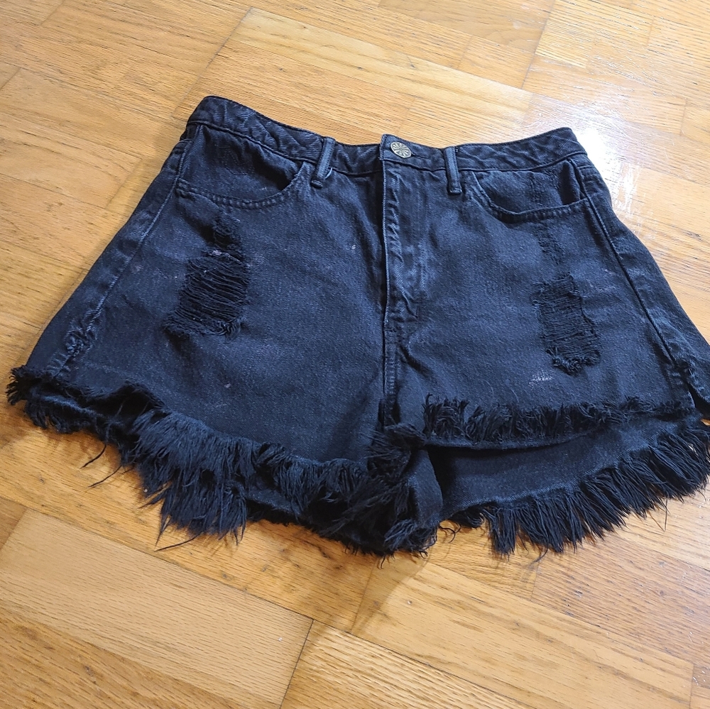 Show Me Your Mumu distressed high waisted shorts sz 28
